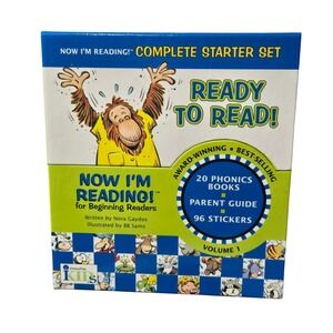 Now I'm Reading Volume 1 Starter Set 20 Phonics Books Parent Guide Stickers MINT
